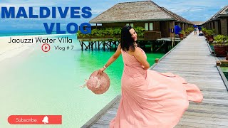 MALDIVES TRAVEL VLOG  Meeru Island Resort  Jacuzzi Water Villa  Stingray Sharks amp Turtle  Ep 7 [upl. by Ober]