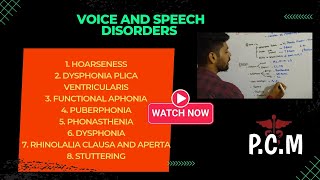 voice and speech disorders primecoremedicos horseness speechdisorder disphonia voice [upl. by Pimbley]