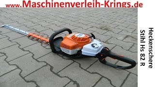 Heckenschere stihl hs 82 R wwwKoelnMaschinenverleihKringsde video erklärung einweisung mieten [upl. by Siuoleoj579]