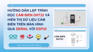 Bài 5 Lập trình ESP32 đọc cảm biến DHT22 hiển thị nhiệt độ độ ẩm lên màn hình máy tính qua Serial [upl. by Tneicniv16]