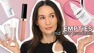 EMPTIES amp NEW PRODUCTS great skincare finds new Makeup By Mario Chanel Dior and more  ttsandra [upl. by Akimot]