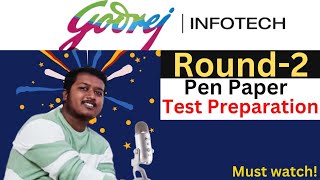 Godrej Infotech Round2 Pen Paper Test [upl. by Ochs]