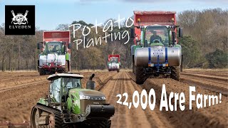 22000 Acre UK Farm  Potato Planting 2024  Elveden Estates [upl. by Ebeohp]