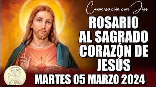 ROSARIO AL SAGRADO CORAZÓN DE HOY MARTES 05 MARZO 2024 Sagrado Corazón de Jesús [upl. by Juli]