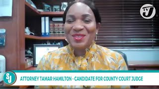 Attorney Tamar Hamilton  Candidate for County Court Judge  TVJ Smile Jamaica [upl. by Sisi160]