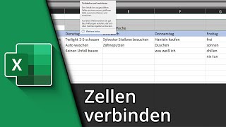 Excel Zellen verbinden  zusammenführen ✅ Tutorial [upl. by Aretta]