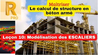 Maitriser le calcul de structure en béton armé 10Modélisation des ESCALIERS [upl. by Notlad935]