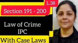 Chapter XI IPC  Of Of False Evidence and Offences Against Public Justice  section192ipc ipc [upl. by Meryl]