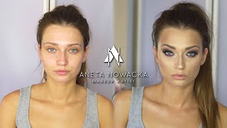 Makijaż wieczorowy smoky eyes  tutorial [upl. by Eisnyl267]