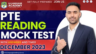 PTE Reading Full Mock Test with Answers  December 2023  Language academy PTE NAATI IELTS Experts [upl. by Tenneb]