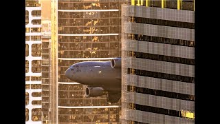 Compilation Of C17 Flying Low Between Buildings Brisbane City Australia [upl. by Ojadnama716]