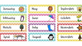 Months Name  Learn All The Twelve Months Name For Toddlers [upl. by Hada844]