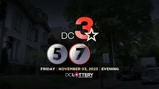 DC LOTTERY Evening 11032023 [upl. by Novia]