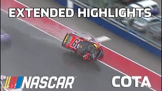 Big contact and rain at the Cup Series EchoPark Grand Prix at COTA  Extended Highlights [upl. by Ferris401]