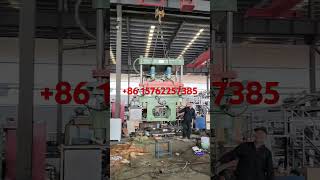 11001100mm rubber floor tiles vulcanizing press machine loading the container [upl. by Lashoh217]