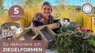 DIY  5 VARIANTEN wie ich Ziegelformen WEIHNACHTLICH dekoriere [upl. by Aiciruam]