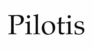 How to Pronounce Pilotis [upl. by Hgierb]