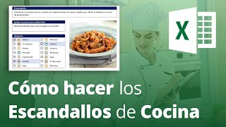 Cómo hacer los ESCANDALLOS DE COCINA en Excel ✅ Cómo calcular los costes de una receta [upl. by Koetke]