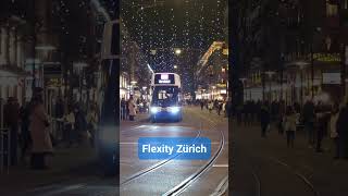 Flexity Tram an der Bahnhofstrasse Zürich  Stadt Zürich  shorts [upl. by Ziagos]