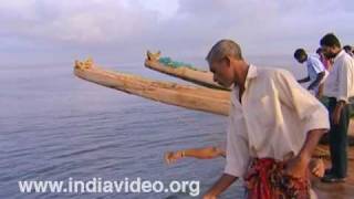 Fishing adventure Turbulent sea Monsoon Valiyathura Kerala India [upl. by Assile932]