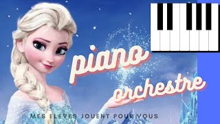 libérée delivrée la reine des neiges au piano avec orchestre [upl. by Letsirhc]