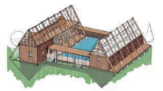 Creating axonometric and section drawings using Autodesk sketchbook pro [upl. by Hanikas]