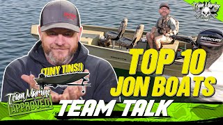 TEAM TALK TOP 10 JON BOATS OF 2022 TINY TINS [upl. by Anahcar965]