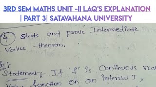 3rd sem Maths Unit II LAQS explanation Part 3 Real Analysis  Satavahana University [upl. by Cochran]