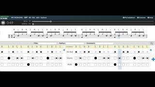 GS SINGLE PARADIDDLE GROOVE [upl. by Aihsiek]