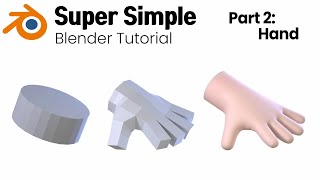 Blender Character Modeling Tutorial  02 Hand [upl. by Elyagiba]