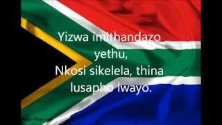 South African National Anthem with lyrics [upl. by Aicile]