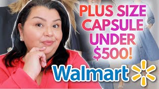 12 Piece Plus Size Work Capsule Wardrobe Under 500  Walmart Spring 2024 Try On Haul [upl. by Rolyab]