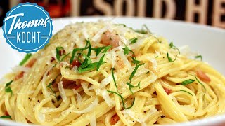 Spaghetti Carbonara lecker und schnell [upl. by Ardnayek]