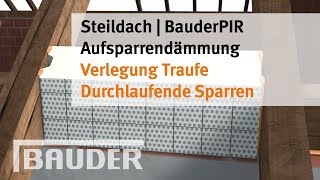 Aufsparrendämmung Verlegung Traufe [upl. by Mountford929]