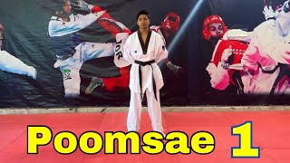 Poomsae 1  Tageuk 1st  Taekwondo 1st Poomsae Stepbystep  Poomsae Tutorial [upl. by Atin]