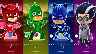 Catboy 🆚 Owlette 🆚 Gekko 🆚 Romeo  PJ Masks  Tiles Hop EDM Rush [upl. by Sirtimid578]