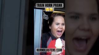 Funny Train Horn Prank lol shortvideo shorts short reels trending trend trainhorn karen [upl. by Princess221]