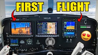 First Flight In Our Bonanza With New Avionics Full Glass Panel Upgrade Part 2 [upl. by Etnoid]