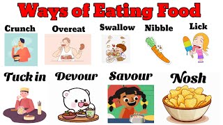 Ways of Eating in English in 5 minutes englishvocabulary [upl. by Dowzall]