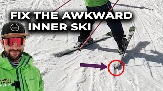 From Snowplough to Parallel Skiing  How to Fix the Awkward Inner Ski [upl. by Jeddy]