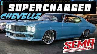 1000hp Supercharged 70 Chevelle Cruising SEMA 2024 SOUNDS MEAN Nostalgia Hot Rods quotWhippleDquot Debut [upl. by Ydneh]