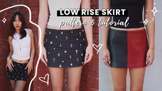 Low Rise Mini Skirt Tutorial  PATTERN  Basic Patterns for Beginners [upl. by Nived494]