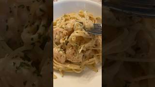 Shrimp Fettuccine Alfredo  Jar Sauce lazydays food alfredo shrimp cooking asmr [upl. by Lonna146]