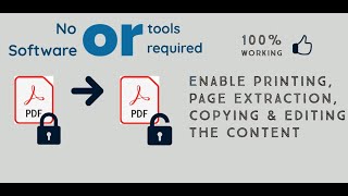 How to remove restrictions from a secured pdf file  No Software or tools required [upl. by Mailliwnhoj631]