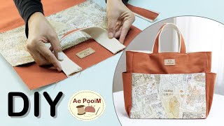 How to make a cute tote bag  Beginnerfriendly sewing project [upl. by Ahsert690]