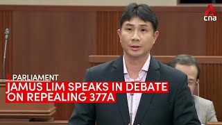 Jamus Lim speaks in debate on repealing Section 377A [upl. by Bozovich]