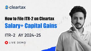 ITR2 Filing Online 202324  How to File ITR 2 Online for Crypto Stocks and More on ClearTax [upl. by Einyaj]