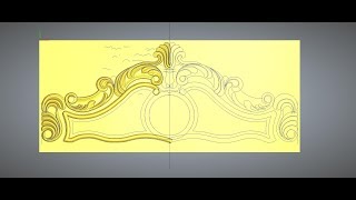 Headboard Design Part 1  Artcam 3D Design 026  By GS Zone [upl. by Kevyn409]