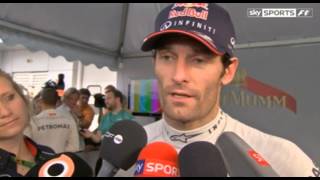 Malaysian Grand Prix F1  Mark Webber Interview  240313 [upl. by Redle]