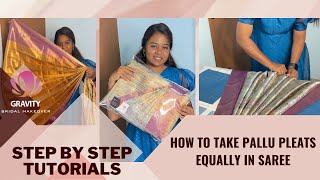 SAREE PRE PLEATING TUTORIAL 2 Tamil [upl. by Ettelimay895]